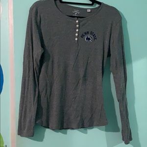 Long sleeve grey Penn State button up